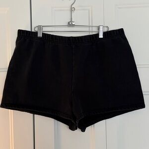 TNA COZYAF Fleece Classic Black Women's Shorts Sz 1X